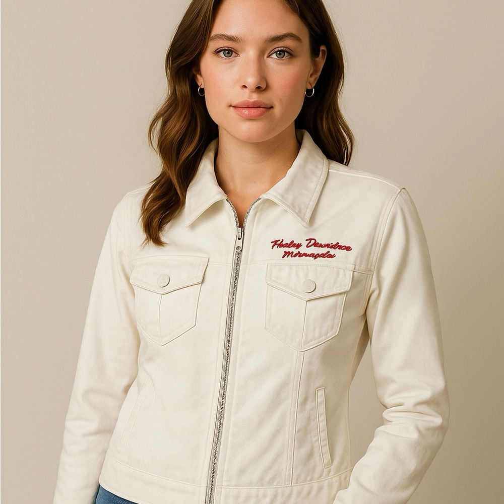🔥 White Harley-Davidson Women’s Jacket - 🔥